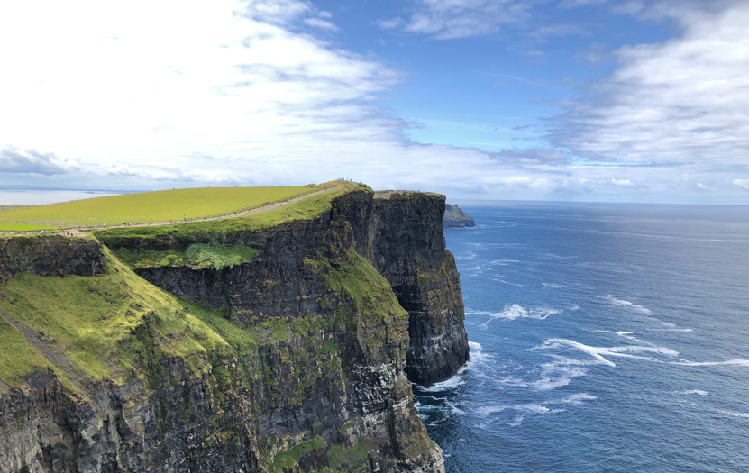View of O’Brien’s Tower, one of the main attractions along the Cliffs of Moher route.
