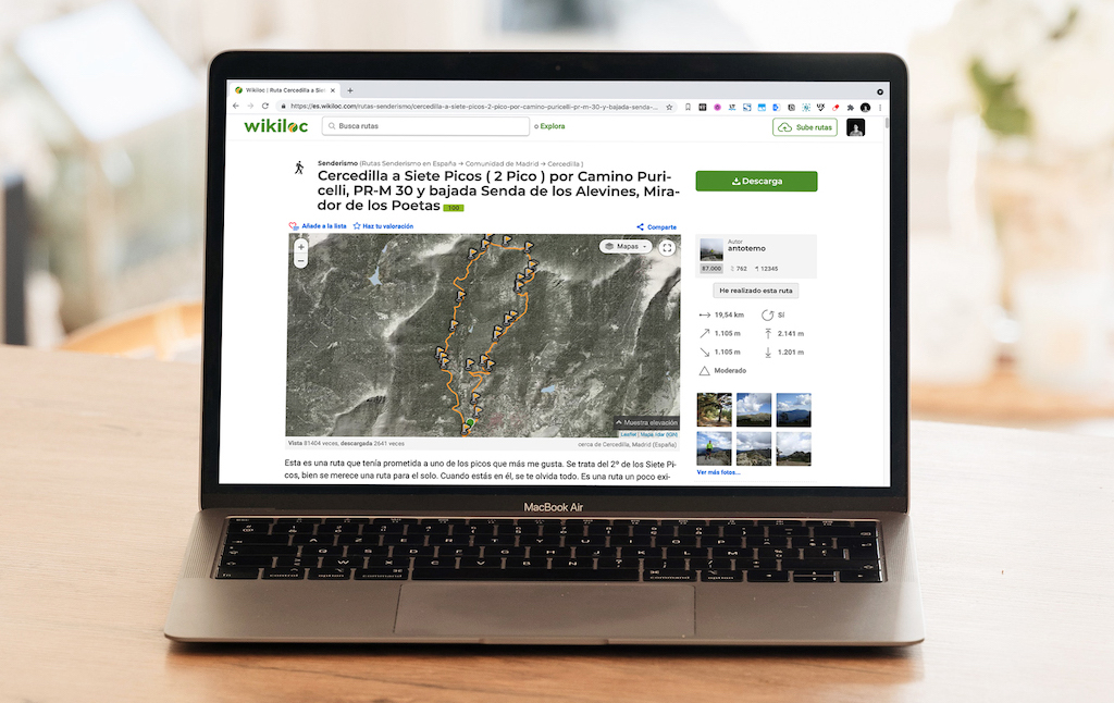 Un ordenador con el mapa lidar del Instituto Geográfico Nacional en su pantalla